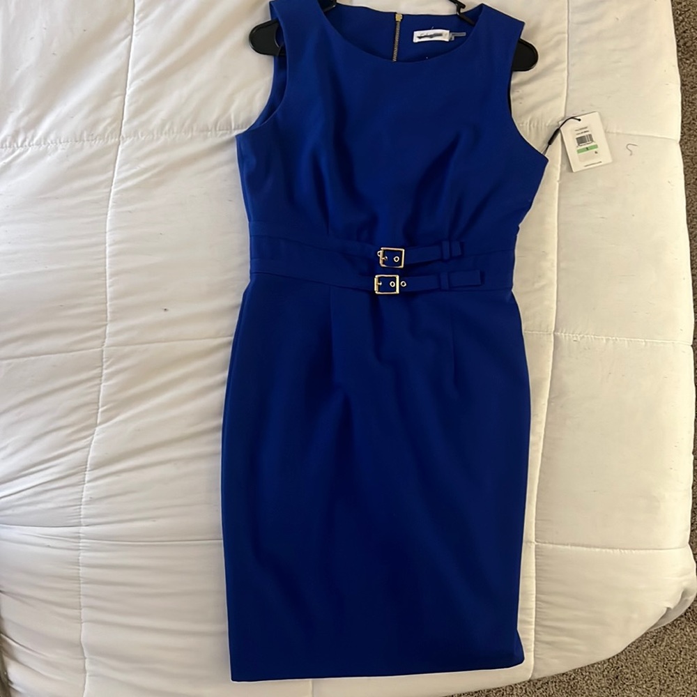 Calvin Klein Formal Dress w/ Gold accents
